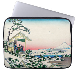 Katsushika Hokusai - Tea house i Koishikawa Laptop Fodral