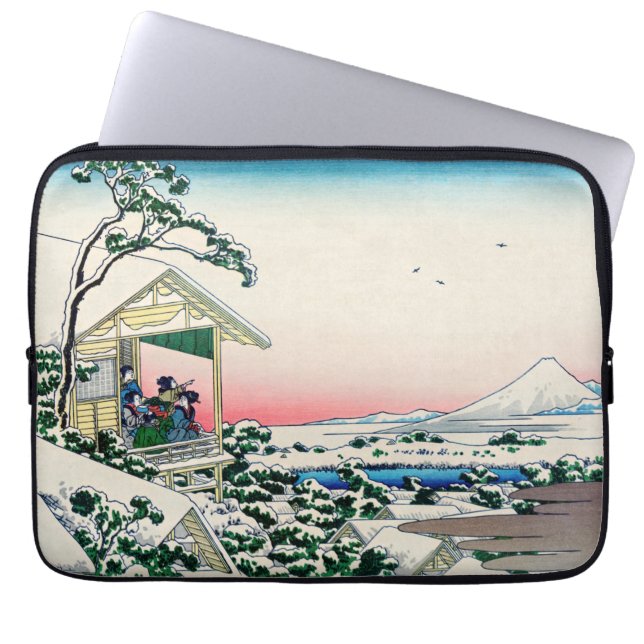 Katsushika Hokusai - Tea house i Koishikawa Laptop Fodral (Framsidan)