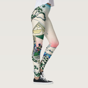 Katsushika Hokusai - Tea house i Koishikawa Leggings