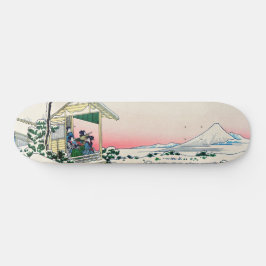 Katsushika Hokusai - Tea house i Koishikawa Mini Skateboard Bräda 18,5 Cm