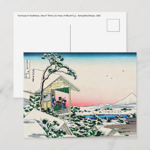Katsushika Hokusai - Tea house i Koishikawa Vykort