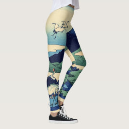 Katsushika Hokusai - Umegawa i Sagamiprovinsen Leggings