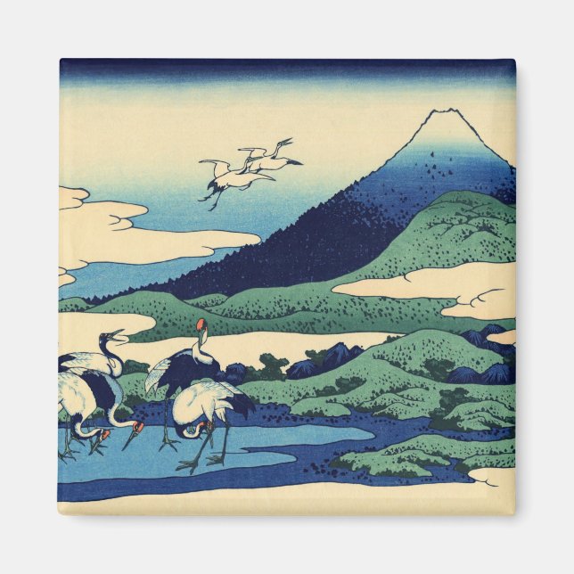 Katsushika Hokusai - Umegawa i Sagamiprovinsen Magnet (Framsidan)