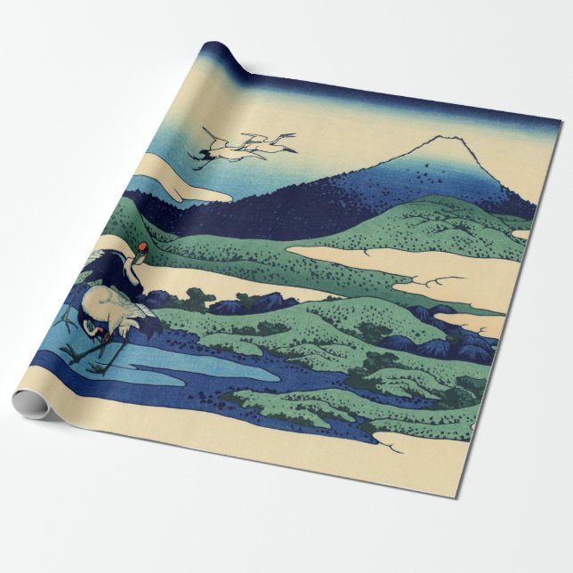 Katsushika Hokusai - Umegawa i Sagamiprovinsen Presentpapper (Utrullad)