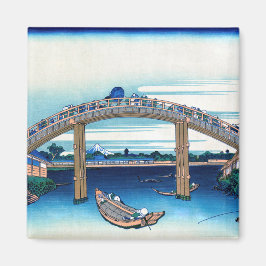 Katsushika Hokusai - Under bron, Fukagawa Magnet