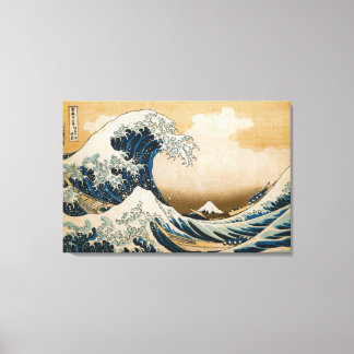 Katsushika Hokusai, Underbar våg av Kanagawa Canvastryck