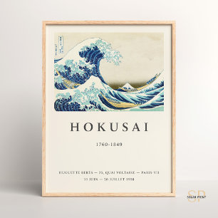 Katsushika Hokusai Underbar Wave Art-utskrift Poster