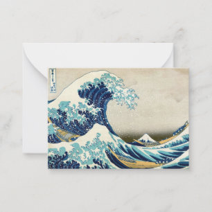Katsushika Hokusai - Underbara vågen av Kanagawa Anteckningskort