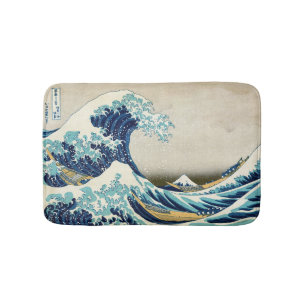 Katsushika Hokusai - Underbara vågen av Kanagawa Badrumsmatta