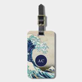 Katsushika Hokusai - Underbara vågen av Kanagawa Bagagebricka