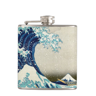Katsushika Hokusai - Underbara vågen av Kanagawa Fickplunta