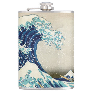 Katsushika Hokusai - Underbara vågen av Kanagawa Fickplunta