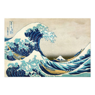 Katsushika Hokusai - Underbara vågen av Kanagawa Fototryck