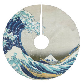 Katsushika Hokusai - Underbara vågen av Kanagawa Julgransmatta Borstad Polyester
