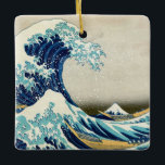 Katsushika Hokusai - Underbara vågen av Kanagawa Julgransprydnad Keramik<br><div class="desc">Den Underbara vågen av Kanagawa / Wave - Katsushika Hokusai,  1829-1833</div>