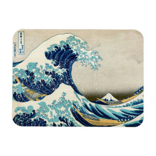 Katsushika Hokusai - Underbara vågen av Kanagawa Magnet