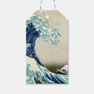 Katsushika Hokusai - Underbara vågen av Kanagawa Presentetikett