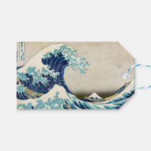 Katsushika Hokusai - Underbara vågen av Kanagawa Presentetikett