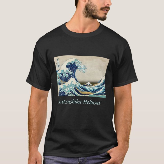 Katsushika Hokusai - Underbara vågen av Kanagawa T Shirt (Framsida)