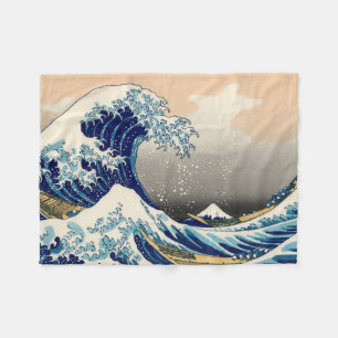 KATSUSHIKA HOKUSAI - Underbaren vinkar av Kanagawa Fleecefilt