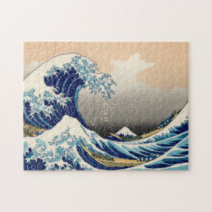 KATSUSHIKA HOKUSAI - Underbaren vinkar av Kanagawa Pussel