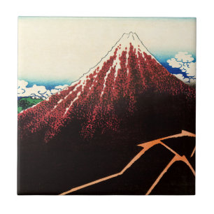 Katsushika Hokusai - Varningar under toppmötet Kakelplatta