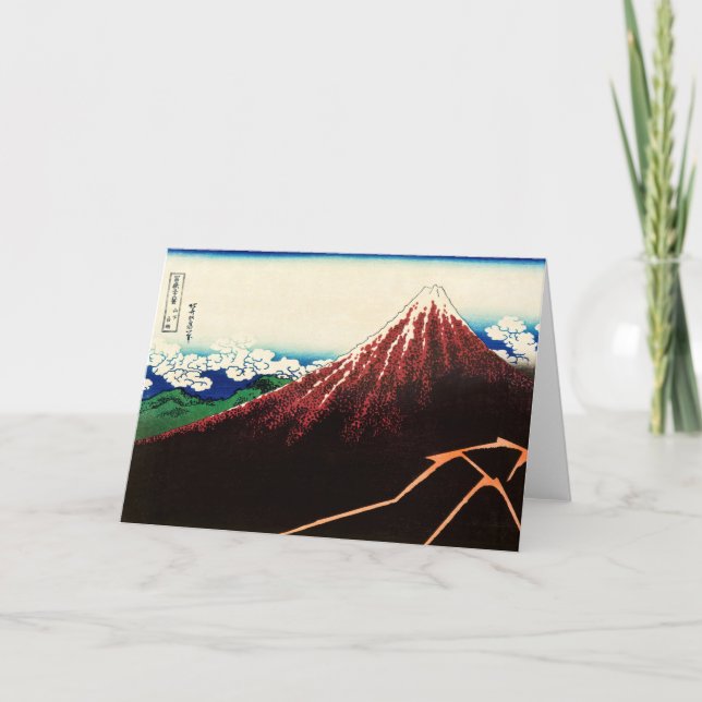 Katsushika Hokusai - Varningar under toppmötet Kort (Framsida)