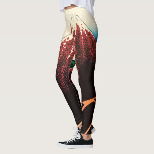 Katsushika Hokusai - Varningar under toppmötet Leggings