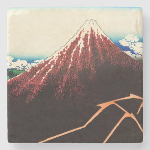 Katsushika Hokusai - Varningar under toppmötet Stenunderlägg