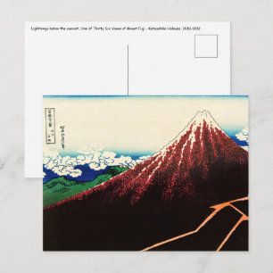 Katsushika Hokusai - Varningar under toppmötet Vykort