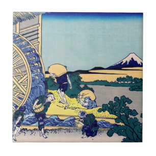 Katsushika Hokusai - Vattenbruk i Onden Kakelplatta
