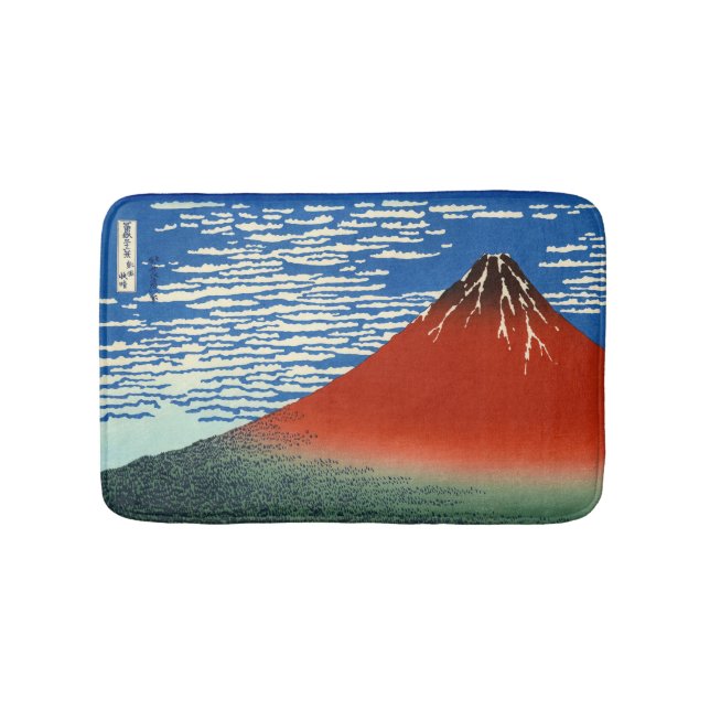 Katsushika Hokusai - Vind för Bra, klarmorgon Badrumsmatta (Framsidan)