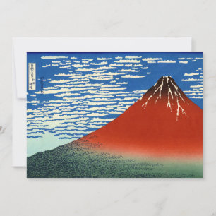 Katsushika Hokusai - Vind för Bra, klarmorgon Inbjudningar