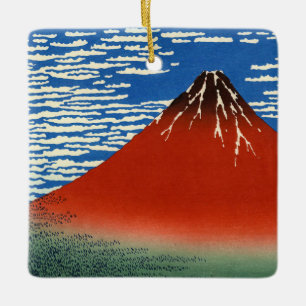 Katsushika Hokusai - Vind för Bra, klarmorgon Julgransprydnad Keramik