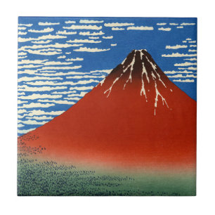 Katsushika Hokusai - Vind för Bra, klarmorgon Kakelplatta