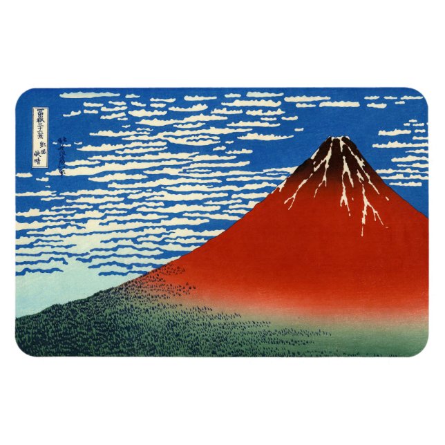 Katsushika Hokusai - Vind för Bra, klarmorgon Magnet (Horisontell)