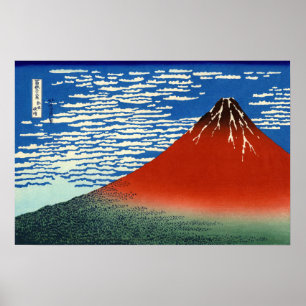 Katsushika Hokusai - Vind för Bra, klarmorgon Poster