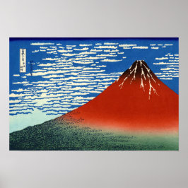 Katsushika Hokusai - Vind för Bra, klarmorgon Poster
