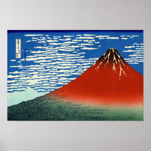 Katsushika Hokusai - Vind för Bra, klarmorgon Poster