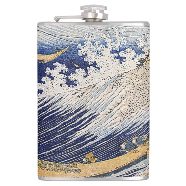 Katsushika Hokusai. Vinkara oceanen Fickplunta (Framsidan)