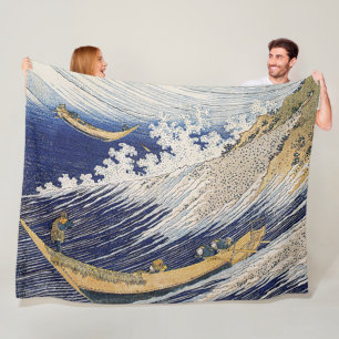 Katsushika Hokusai. Vinkara oceanen Fleecefilt