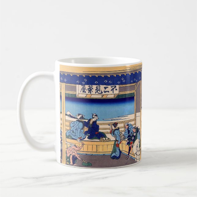 Katsushika Hokusai-Yoshida på Tokaido Kaffemugg (Vänster)