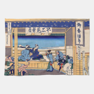 Katsushika Hokusai-Yoshida på Tokaido Kökshandduk
