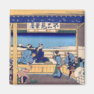 Katsushika Hokusai-Yoshida på Tokaido Magnet