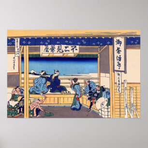 Katsushika Hokusai-Yoshida på Tokaido Poster