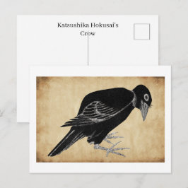 Katsushika Hokusais kråka 1814 Vykort