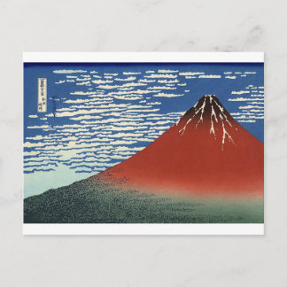 Katsushika Hokusais Red Fuji Vykort