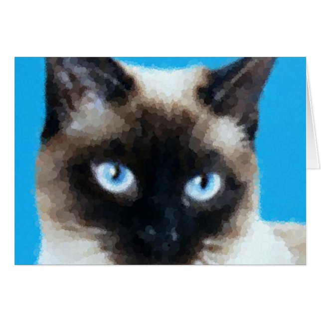 Katt 1 hälsningskort (Framsidan Horizontal)