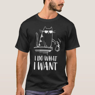 Katt   2022 Retro Katt Jag Gör Vad Jag Vill Katt 4 T Shirt
