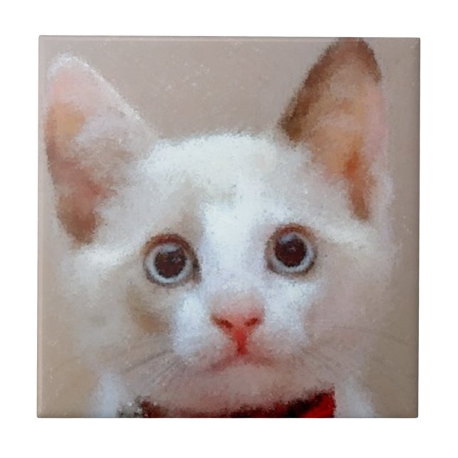 katt 3 kakelplatta (Framsidan)